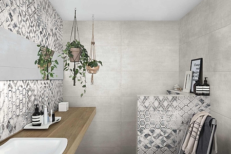 TexCem Ceramic Tiles produced by Ragno, Style patchwork, Concrete effect