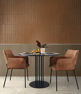Background tile, Effect unicolor, Color brown, Glazed porcelain stoneware, 5.3x30 cm, Finish semi-gloss