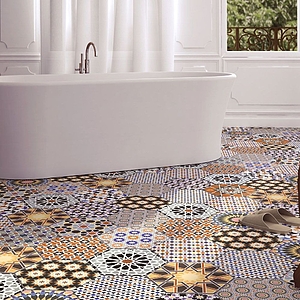 Andalusi Porcelain Tiles produced by Realonda, Style oriental,patchwork, 