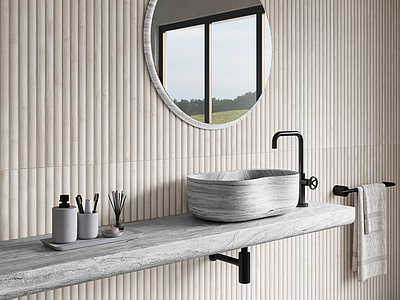 Background tile, Color beige, Glazed porcelain stoneware, 40x120 cm, Finish Honed