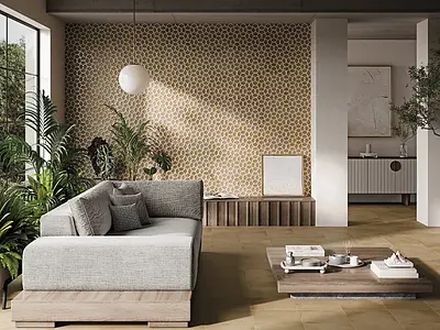 Background tile, Effect terracotta, Color brown, Glazed porcelain stoneware, 33x33 cm, Finish matte