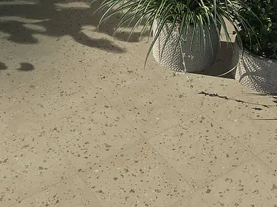 Hintergrundfliesen, Optik terrazzo, Farbe beige, Glasiertes Feinsteinzeug, 32.9x32.9 cm, Oberfläche rutschfeste