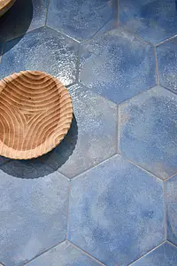Bakgrundskakel, Färg himmelsblå, Glaserad granitkeramik, 28.5x33 cm, Yta matt