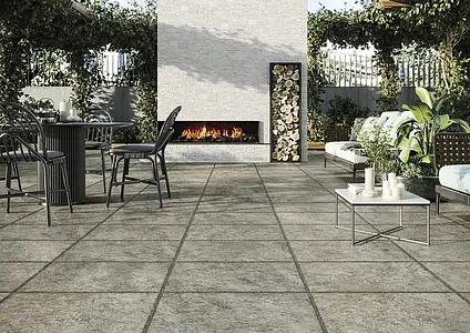 Carrelage, Effet autres types de pierre, Teinte grise, Grès cérame émaillé, 44x66 cm, Surface antidérapante