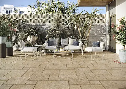 Carrelage, Effet autres types de pierre, Teinte beige, Grès cérame émaillé, 44x66 cm, Surface antidérapante