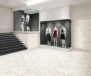 Background tile, Effect stone,statuario, Color white, Ceramics, 40x70 cm, Finish matte