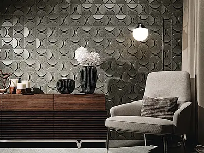 Background tile, Effect metal, Color grey, Glazed porcelain stoneware, 33x33 cm, Finish matte