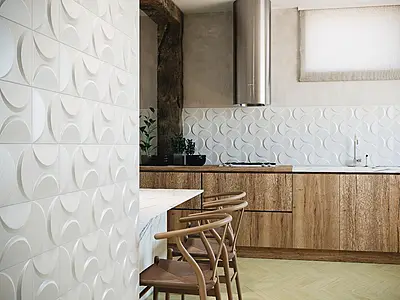 Background tile, Effect unicolor, Color white, Glazed porcelain stoneware, 33x33 cm, Finish matte