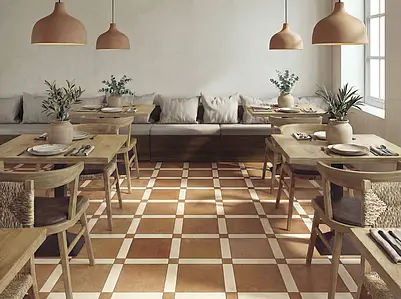 Background tile, Color beige,brown, Glazed porcelain stoneware, 44.2x44.2 cm, Finish antislip