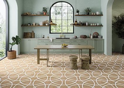 Background tile, Effect terracotta, Color white,brown, Glazed porcelain stoneware, 28.5x33 cm, Finish Honed