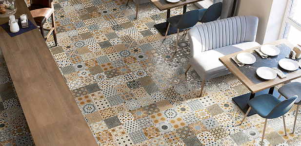 Marrakech Porcelain Tiles produced by Realonda, Style oriental,patchwork, faux encaustic tiles