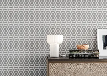 Mosaic effect tiles, Color grey, Glazed porcelain stoneware, 30.9x30.9 cm, Finish 3D