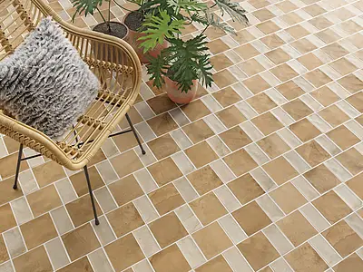 Background tile, Effect terracotta, Color beige,brown, Glazed porcelain stoneware, 15x45 cm, Finish matte