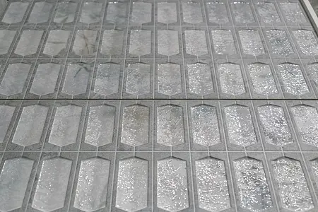 Mosaic effect tiles, Effect other stones, Color grey, Glazed porcelain stoneware, 31x56 cm, Finish matte