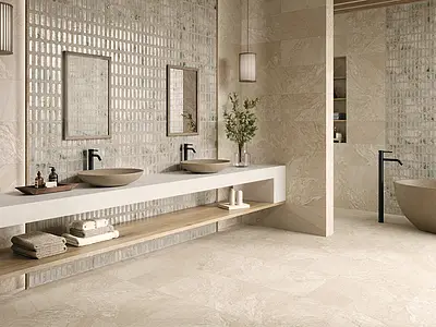 Background tile, Effect other stones, Color beige, Glazed porcelain stoneware, 31x56 cm, Finish left_menu_relefnaya