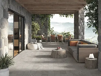 Background tile, Effect other stones, Color grey, Glazed porcelain stoneware, 20x40 cm, Finish antislip