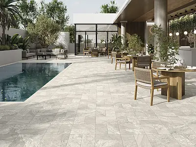 Background tile, Effect other stones, Color grey, Glazed porcelain stoneware, 20x40 cm, Finish antislip