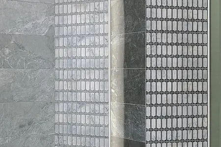 Background tile, Effect other stones, Color grey, Glazed porcelain stoneware, 31x56 cm, Finish left_menu_relefnaya