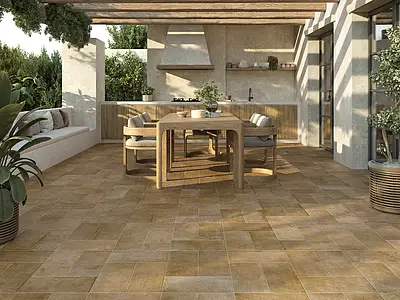 Background tile, Color brown, Glazed porcelain stoneware, 20x40 cm, Finish antislip