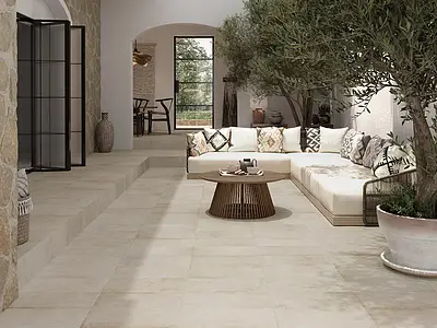 Background tile, Color beige, Glazed porcelain stoneware, 20x40 cm, Finish antislip