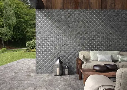Mosaik Effekt Fliesen, Optik stein, Farbe graue, Glasiertes Feinsteinzeug, 30.7x30.7 cm, Oberfläche matte