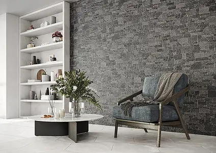 Background tile, Effect other stones, Color grey, Glazed porcelain stoneware, 31x56 cm, Finish 3D