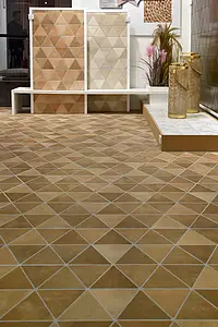 Mosaic effect tiles, Effect terracotta, Color beige, Glazed porcelain stoneware, 28x48.5 cm, Finish matte