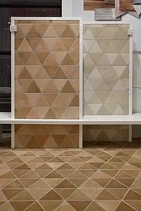 Mozaïek look tegels, Effect terracotta-look, Kleur beige, Geglazuurde porseleinen steengoed, 28x48.5 cm, Oppervlak mat