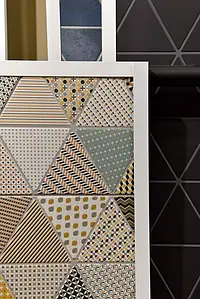 Mosaikeffektfliser, Farve med flere farver, Stil patchwork, Glaseret porcelænsstentøj, 28x48.5 cm, Overflade blank