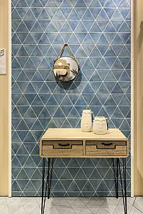 Mosaiikkimaiset laatat, Väri vaaleansininen väri, Lasitettu porcellanato-laatta, 28x48.5 cm, Pinta matta