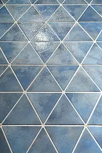 Kakel med mosaikimitation, Färg himmelsblå, Glaserad granitkeramik, 28x48.5 cm, Yta matt