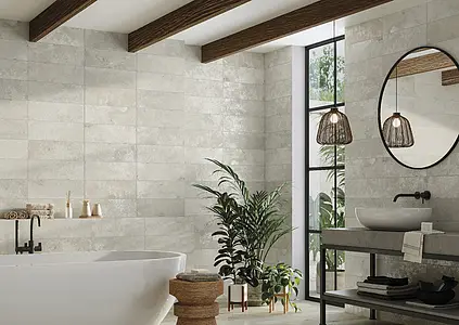 Background tile, Color grey, Glazed porcelain stoneware, 15x45 cm, Finish matte