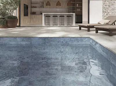 Background tile, Color sky blue, Glazed porcelain stoneware, 15x45 cm, Finish matte