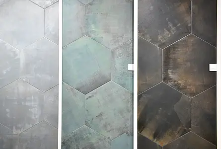 Background tile, Effect metal, Color grey, Glazed porcelain stoneware, 48x56 cm, Finish matte