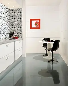 Background tile, Effect unicolor, Color white, Ceramics, 30x90 cm, Finish matte