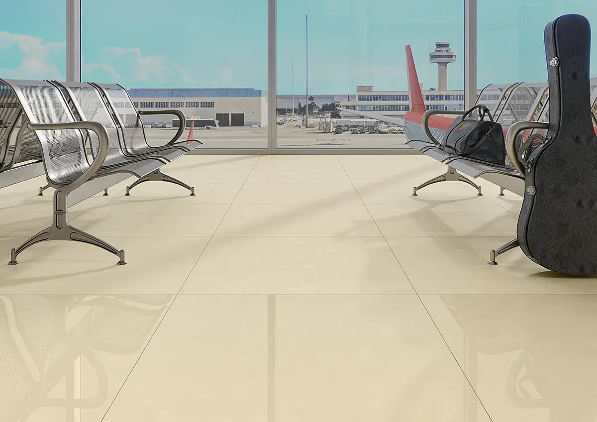 Background tile, Effect other stones, Color beige, Unglazed porcelain stoneware, 88.9x88.9 cm, Finish antislip