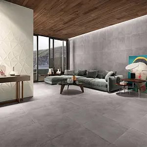 Basistegels, Effect betonlook, Kleur grijze, Ongeglazuurd porseleinen steengoed, 59.2x59.2 cm, Oppervlak mat