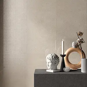Effekt sten, Farve beige, Grundflise, Uglaseret porcelænsstentøj, 60x120 cm, Overflade semi-poleret