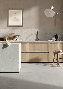 Grundflise, Effekt sten,other stones, Farve grå, Uglaseret porcelænsstentøj, 120x120 cm, Overflade skridsikker