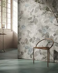 Background tile, Effect concrete, Color green, Unglazed porcelain stoneware, 120x120 cm, Finish antislip