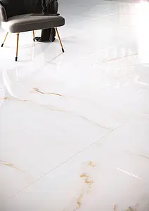 Piastrella di fondo, Effetto pietra,altri tipi di marmo, Colore bianco, Gres porcellanato non smaltato, 119.2x119.2 cm, Superficie levigata