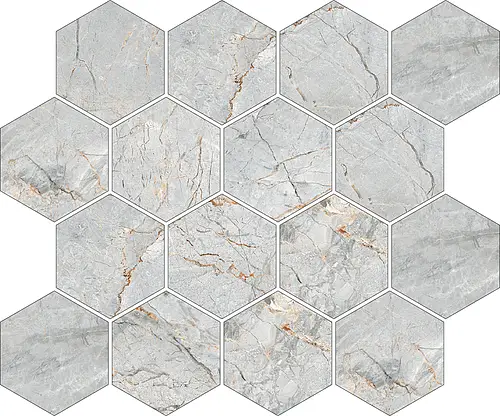 Ricchetti Ceramiche, Golden Pure, 0592385_EsagonaT16OxfordGreyLx