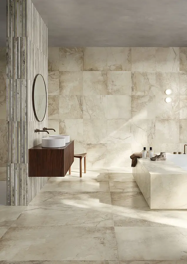 Background tile, Effect other marbles, Color beige, Glazed porcelain stoneware, 60x120 cm, Finish matte