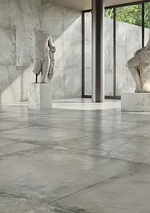 Carrelage, Effet béton,autres types de marbre, Teinte grise, Grès cérame émaillé, 120x120 cm, Surface mate