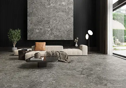 Background tile, Effect other stones, Color grey, Glazed porcelain stoneware, 60x120 cm, Finish antislip