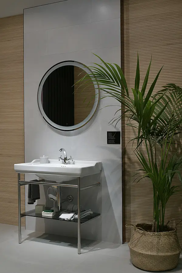 Background tile, Effect concrete, Color grey, Ceramics, 30x90.2 cm, Finish matte