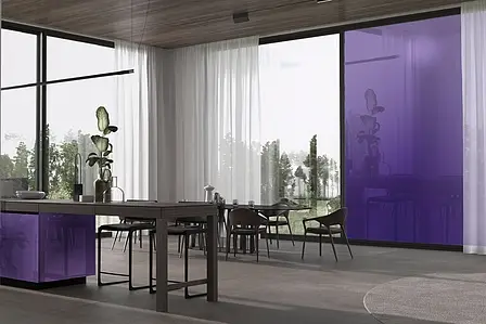 Piastrella di fondo, Effetto unicolore, Colore viola, Gres porcellanato smaltato, 60x120 cm, Superficie lucida