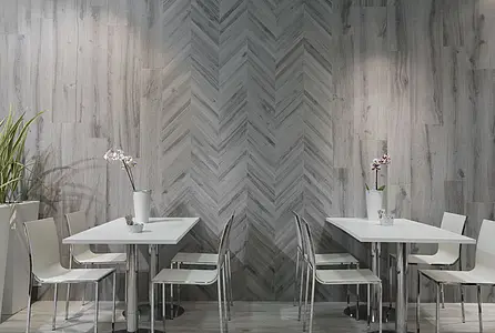 Bakgrundskakel, Textur trä, Färg grå, Glaserad granitkeramik, 30x120 cm, Yta matt