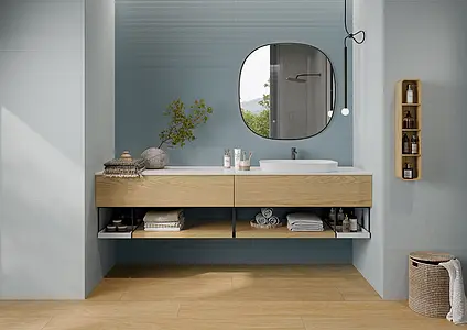 Background tile, Effect unicolor, Color navy blue, Style boiserie, Glazed porcelain stoneware, 33.3x100 cm, Finish matte