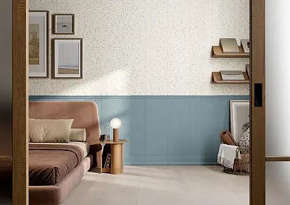 Background tile, Effect unicolor, Color navy blue, Style boiserie, Glazed porcelain stoneware, 33.3x100 cm, Finish matte